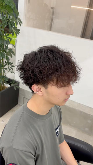 無造作なスパイラルパーマ