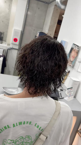 波巻きパーマ
