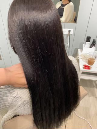 ロング パーマ 韓国風レイヤーカット 💎髪質改善"yuiのヘアスタイル