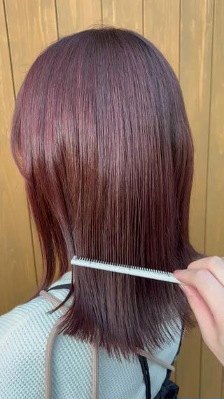 ブリーチなしカラー
ベースが明るいと色味も出やすいです‪ 