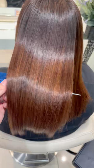 ミディアム 艶髪 /ダメージレス 縮毛矯正 / くうのヘアスタイル