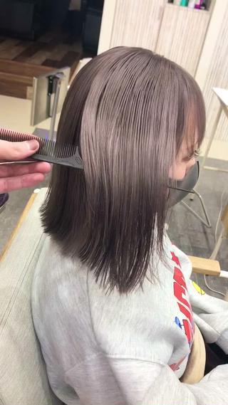 ミディアム 太白区白髪ぼかし/ ボブカット/千葉達人のヘアスタイル