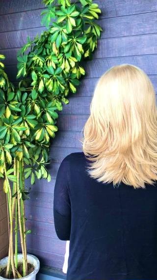 セミロング 太白区白髪ぼかし/ ボブカット/千葉達人のヘアスタイル