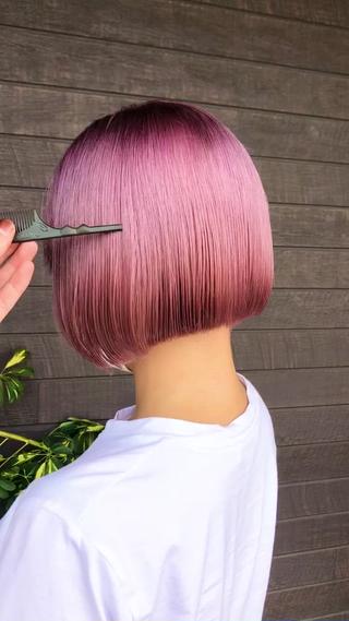 ショート 太白区白髪ぼかし/ ボブカット/千葉達人のヘアスタイル