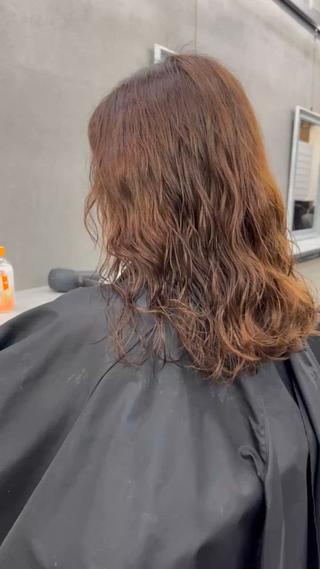 コテ巻き風パーマ 