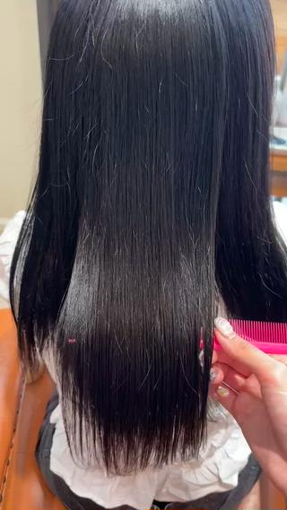髪質改善トリートメントとブラックカラー 