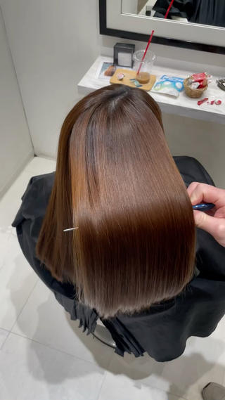 ロング パーマ k-twoたき✨艶感 カラー/美髪矯正のヘアスタイル