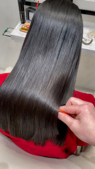 ロング パーマ k-twoたき✨艶感 カラー/美髪矯正のヘアスタイル