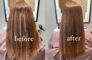 ロング パーマ k-twoたき✨艶感 カラー/美髪矯正のヘアスタイル