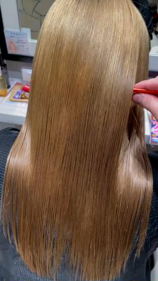 ロング パーマ k-twoたき✨艶感 カラー/美髪矯正のヘアスタイル