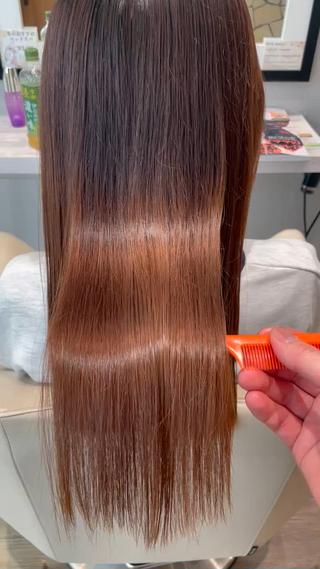 パーマ k-twoたき✨艶感 カラー／美髪矯正のヘアスタイル