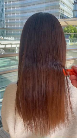 ロング パーマ k-twoたき✨艶感 カラー/美髪矯正のヘアスタイル