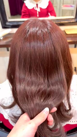 ミディアム カラー 美容室eTONe仙台駅前所属・Rika 艶髪‎カラー🤍のヘアスタイル