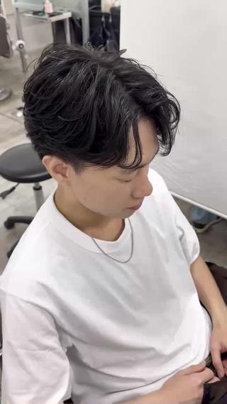 毛流れセンターパート 