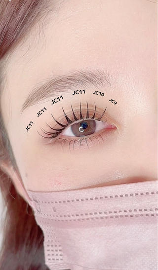 パーマしてからエクステ80本のデザインです 