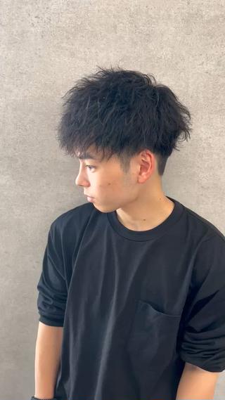 ショート カラー パーマ ヘアアレンジ メンズ 仕上がり満足度No. 1🔥BLUCK🔥のヘアスタイル