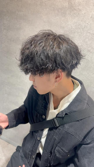 ショート カラー パーマ ヘアアレンジ メンズ 仕上がり満足度No. 1🔥BLUCK🔥のヘアスタイル