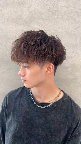 ショート カラー パーマ ヘアアレンジ メンズ 仕上がり満足度No. 1🔥BLUCK🔥のヘアスタイル