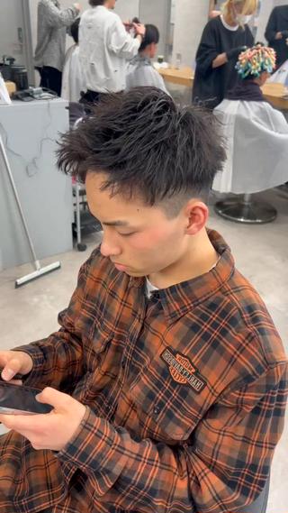 ショート カラー パーマ ヘアアレンジ メンズ 仕上がり満足度No. 1🔥BLUCK🔥のヘアスタイル