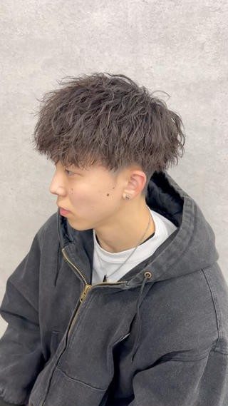 ショート カラー パーマ ヘアアレンジ メンズ 仕上がり満足度No. 1🔥BLUCK🔥のヘアスタイル