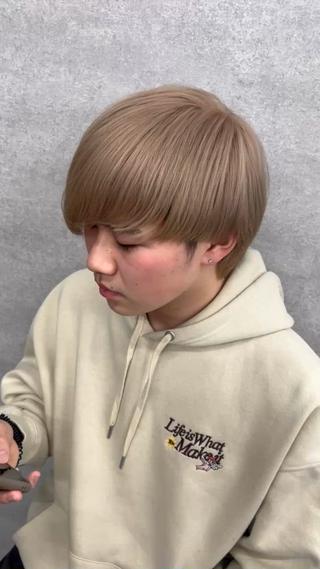 ショート カラー パーマ ヘアアレンジ メンズ 仕上がり満足度No. 1🔥BLUCK🔥のヘアスタイル