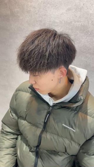 ショート カラー パーマ ヘアアレンジ メンズ 仕上がり満足度No. 1🔥BLUCK🔥のヘアスタイル