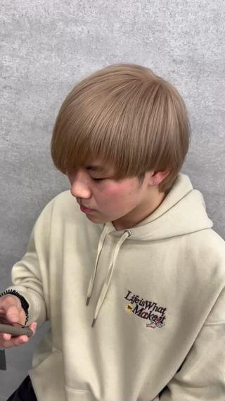 ショート カラー パーマ ヘアアレンジ メンズ 仕上がり満足度No. 1🔥BLUCK🔥のヘアスタイル