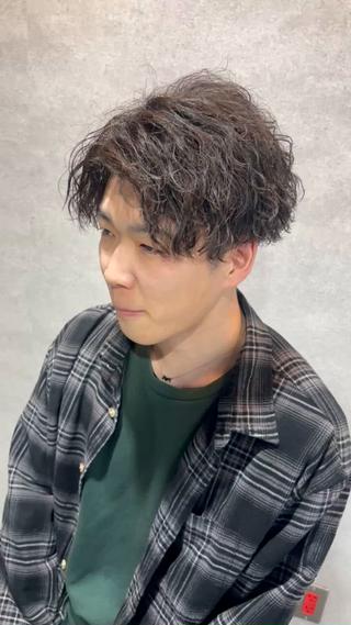 ショート カラー パーマ ヘアアレンジ メンズ 仕上がり満足度No. 1🔥BLUCK🔥のヘアスタイル