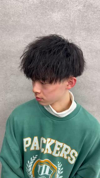 ショート カラー パーマ ヘアアレンジ メンズ 仕上がり満足度No. 1🔥BLUCK🔥のヘアスタイル