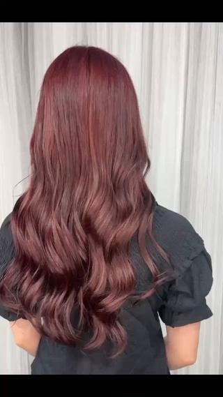 ブリーチなし！ピンクブラウン 