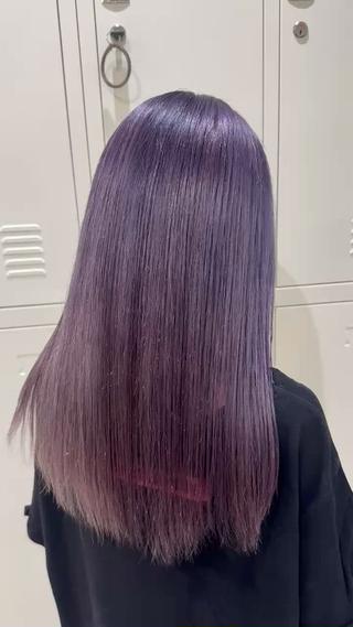 セミロング レイヤー✂️ ハイトーン💖モテ髪のヘアスタイル