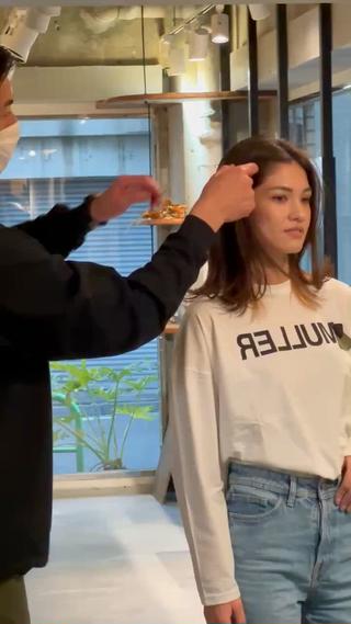 ミディアム Aoneエーワン青山店所属・縮毛矯正専門店 Aoneエーワンのヘアスタイル