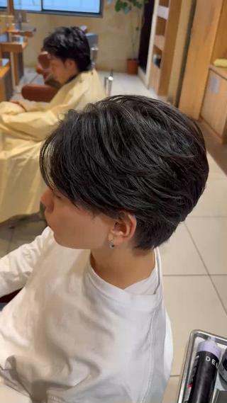 ショート カラー パーマ ヘアアレンジ メンズ メンズパーマ何でも屋 /新宿/石見のヘアスタイル