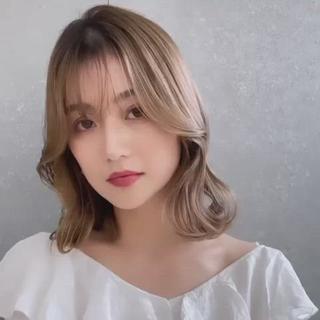 ミディアム 山本翔一郎 韓国顔周りレイヤーのヘアスタイル