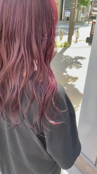 
1回のブリーチで可能なピンクラベンダー 