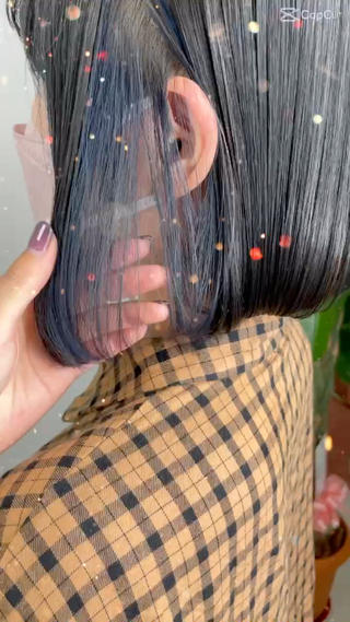 ばっさりボブ×ブルー
髪質改善トリートメントでツヤツヤに 