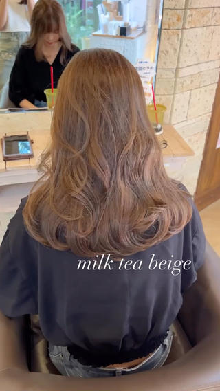 ロング カラー パーマ/艶カラー/ 髪質改善/伊藤愛麻のヘアスタイル
