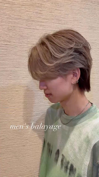 カラー メンズ パーマ/艶カラー/ 髪質改善/伊藤愛麻のヘアスタイル