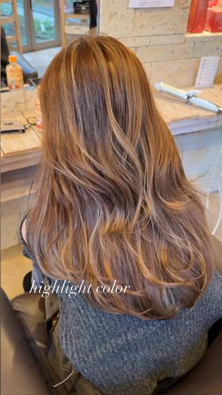 ロング カラー パーマ/艶カラー/ 髪質改善/伊藤愛麻のヘアスタイル