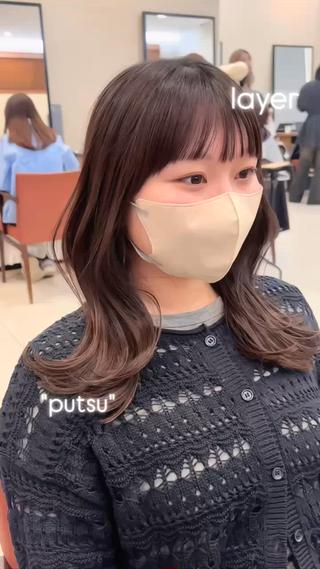 ミディアム 似合わせ/ベージュ /レイヤー/りほ🤍のヘアスタイル