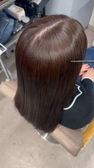 ロング XYZ所属・縮毛矯正/髪質改善 韓国風/MIKIYAのヘアスタイル