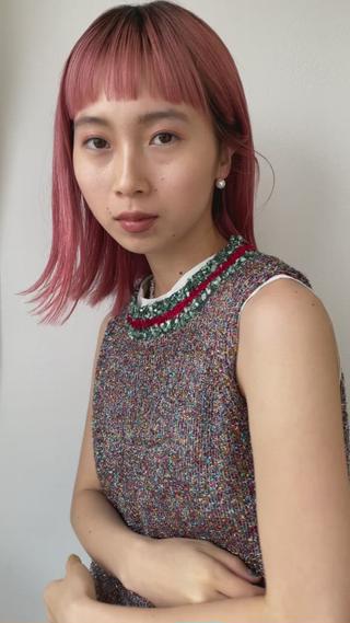 ミディアム カラー Loom.所属・村上雅人 ナチュラルモードのヘアスタイル