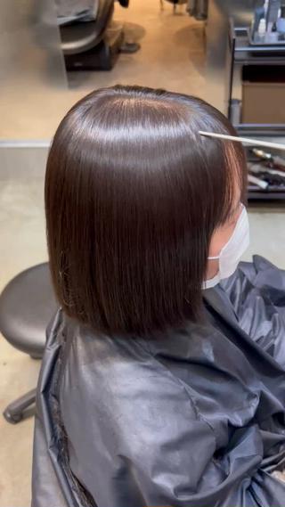 髪質改善 縮毛矯正 ボブ 