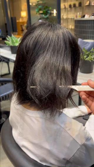 美髪縮毛矯正で理想のボブに
髪質改善 縮毛矯正 ボブ 