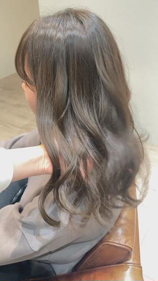 縮毛矯正毛にOlive brown 