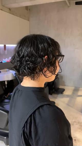 ショート パーマ elima 調布所属・ちせ/ 透明感カラー /調布˚ 🦢₊✧のヘアスタイル