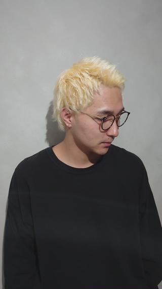 ショート カラー メンズ F.hair salon所属・ハイトーン×髪質改善 🌈しゅんだい🌈のヘアスタイル