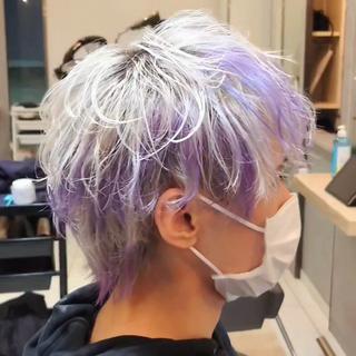 カラー メンズ ミディアム F.hair salon所属・ハイトーン×髪質改善 🌈しゅんだい🌈のヘアスタイル