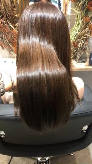 ロング 【髪質改善】 【酸性ストレート】のヘアスタイル