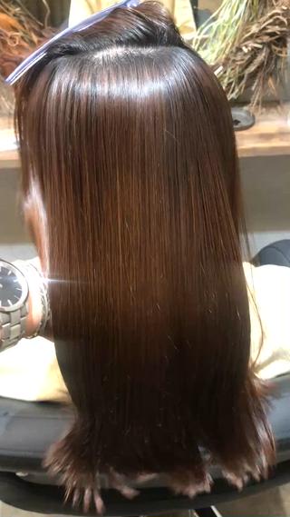 セミロング 【髪質改善】 【酸性ストレート】のヘアスタイル